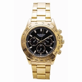 Valentino 20121651-BLACK DIAL STAINLESS BAND STRAP Watch for Men Affordable casual watches Sporty casual watches Affordable luxury casual watches