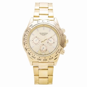 Valentino 20121651-GOLD DIAL STAINLESS BAND STRAP Watch for Men Affordable casual watches Sporty casual watches Affordable luxury casual watches