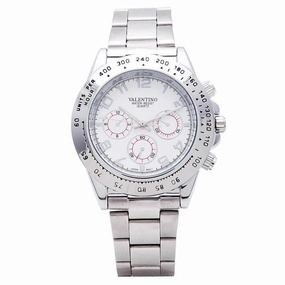 Valentino 20121652-WHITE DIAL STAINLESS BAND STRAP Watch for Men Affordable casual watches Sporty casual watches Affordable luxury casual watches