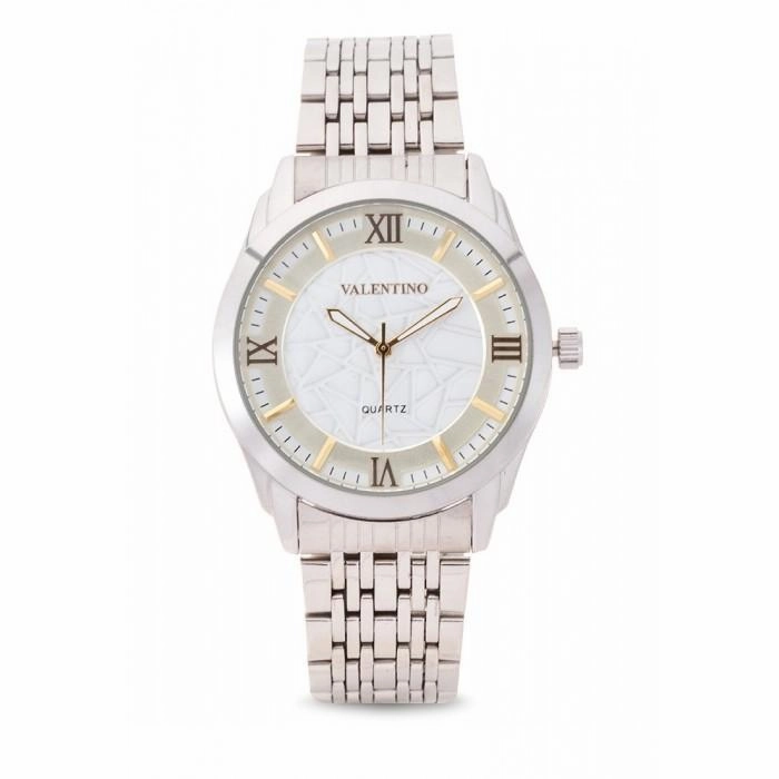Valentino 20121913-Gold Dial Sta Barbara Mtl G Stainless  Strap Watch For Men Affordable casual watches Sporty casual watches Affordable luxury casual watches