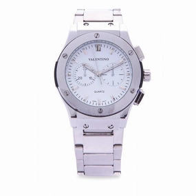 Valentino 20122068-WHITE DIAL SILVER STAINLESS STEEL BAND Watch for Men Affordable casual watches Sporty casual watches Affordable luxury casual watches