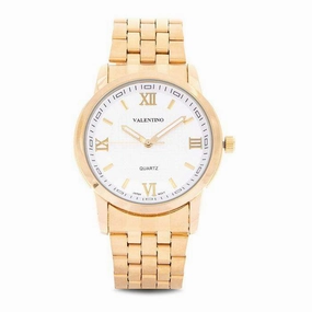 Valentino 20122122-SILVER DIAL Gold Stainless Steel Band Watch for Men Affordable casual watches Sporty casual watches Affordable luxury casual watches