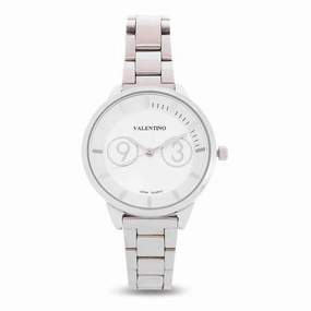 Valentino 20122174-SILVER DIAL Silver Stainless Steel Band Watch for Women Affordable casual watches Sporty casual watches Affordable luxury casual watches