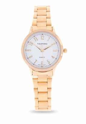 Valentino 20122197-WHITE DIAL Gold Strap Watch for Women Affordable casual watches Sporty casual watches Affordable luxury casual watches