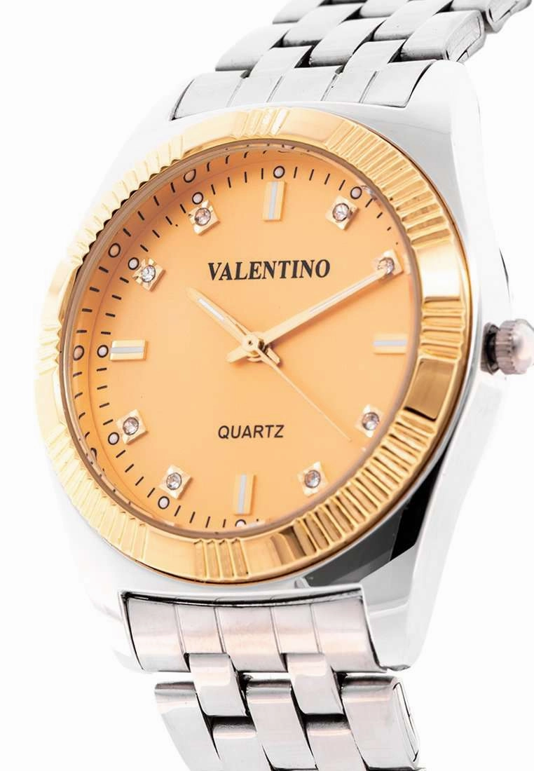 Valentino 20122249-GOLD DIAL Silver Watch for Men