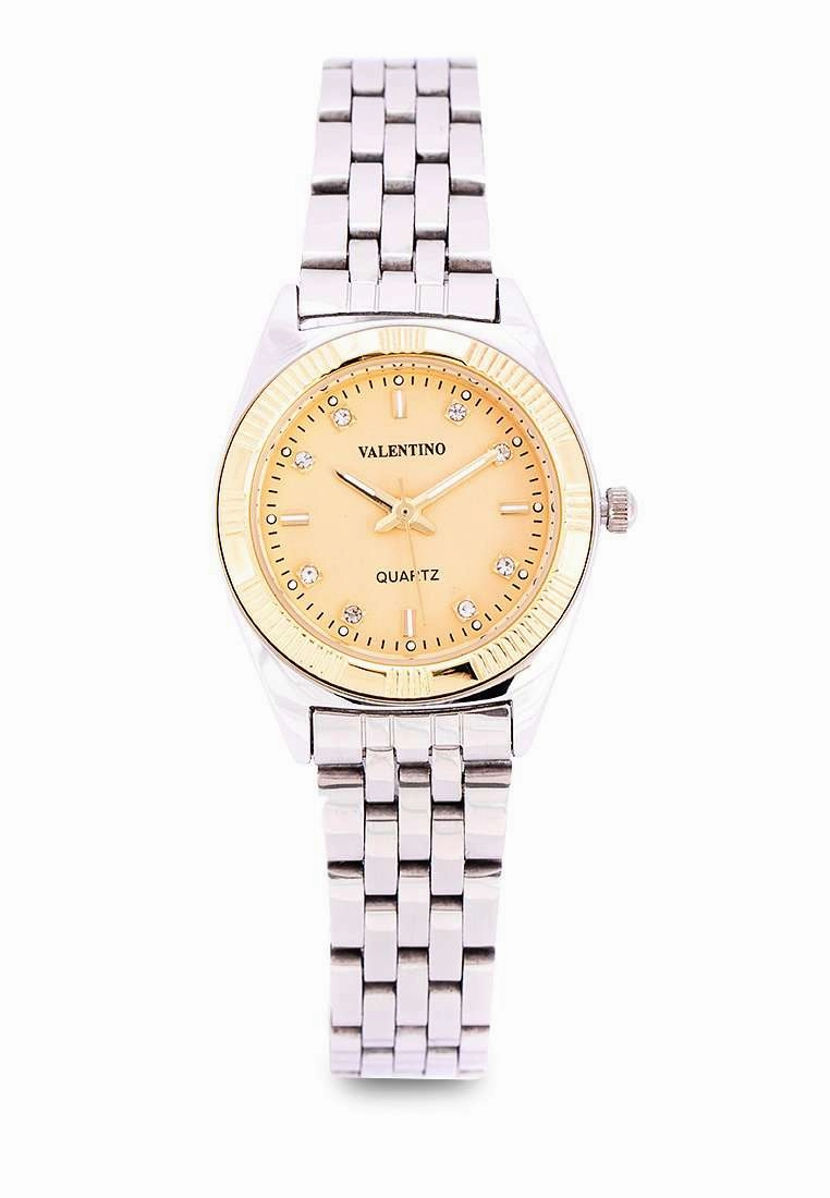 Valentino 20122250-GOLD DIAL Silver Watch for Women Affordable casual watches Sporty casual watches Affordable luxury casual watches