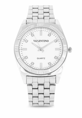 Valentino 20122251-WHITE DIAL Silver Watch for Men Affordable casual watches Sporty casual watches Affordable luxury casual watches