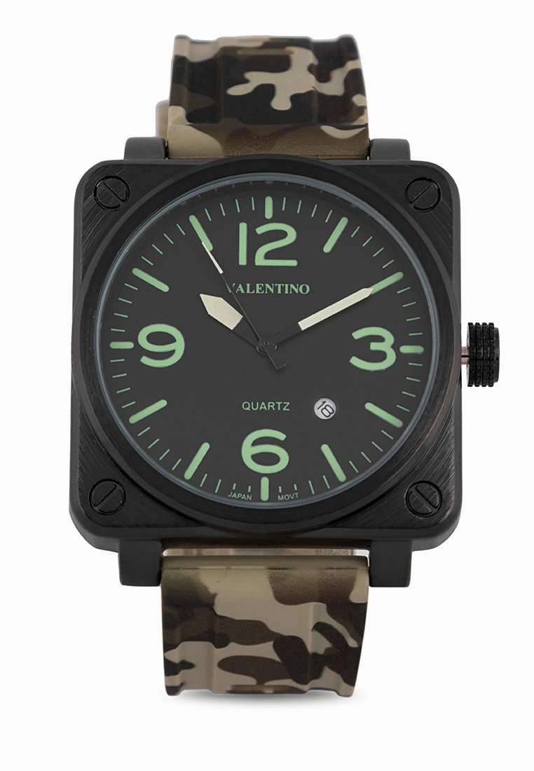 Valentino 20122292-GREEN CAMOU-LUMI INDEX Rubber Strap for Men,silicone watch,silicone strap watch,silicone watches for men,silicone watches for women,unisex silicone watch,kids silicone watch,sports silicone watch,casual silicone watch,waterproof silicone