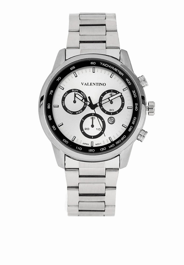 Valentino 20122414-SILVER DIAL Stainless Steel Strap Analog Watch for Men,men's watches,watch for men, best men's watches,luxury men's watch,minimalist men's watch,casual men's watch,dress watch for men,automatic men's watch,quartz men's watch,cheap