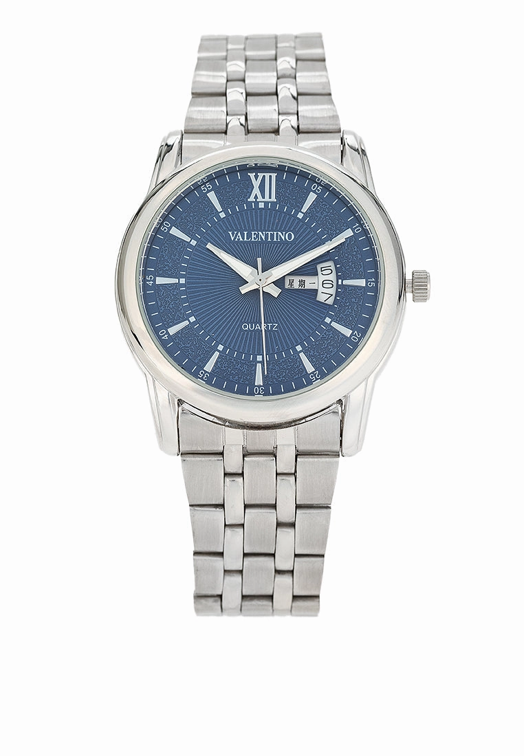 Valentino 20122438-BLUE DIAL Stainless Steel Strap Analog Watch for Men,men's watches,watch for men, best men's watches,luxury men's watch,minimalist men's watch,casual men's watch,dress watch for men,automatic men's watch,quartz men's watch,cheap m