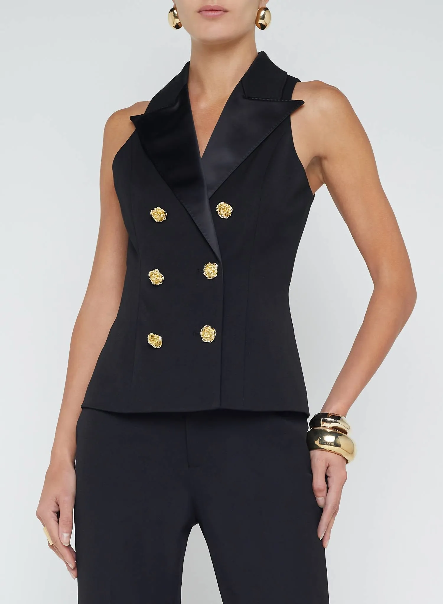 Vesper Tux Vest In Black