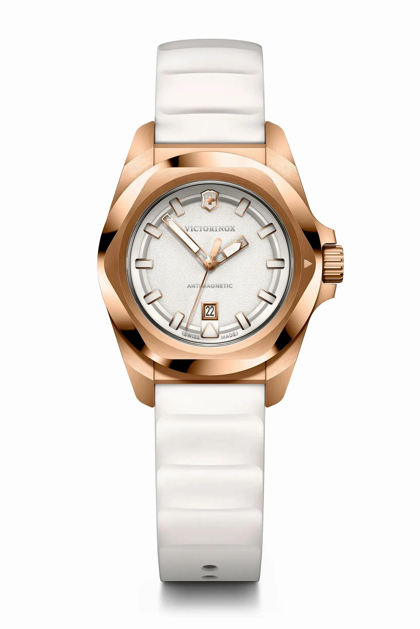 Victorinox I.N.O.X 32mm Rose Gold White Dial and band Watch 242037 