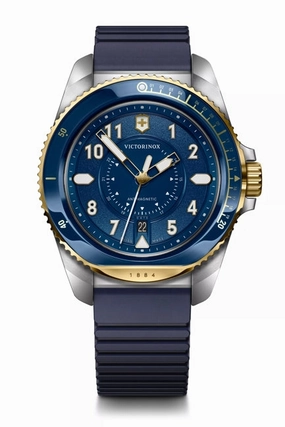 Victorinox Journey 1884 43mm Blue Rubber Strap Blue Dial Watch 242013 