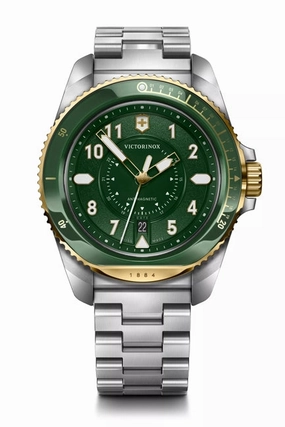 Victorinox Journey 1884 43mm Silver Stainless Steel Green Dial Watch 242012 