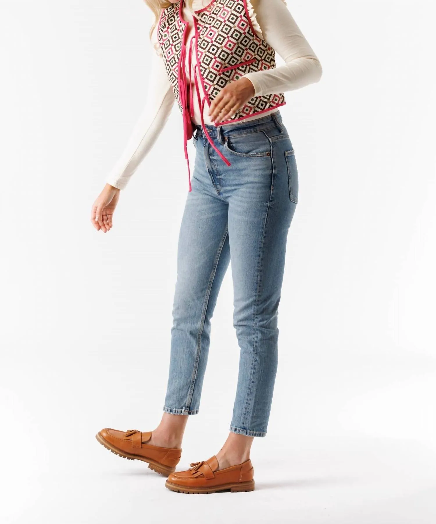 Vienna Reversible Vest In Dolce Tile