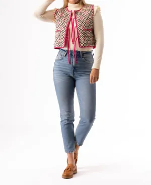 Vienna Reversible Vest In Dolce Tile