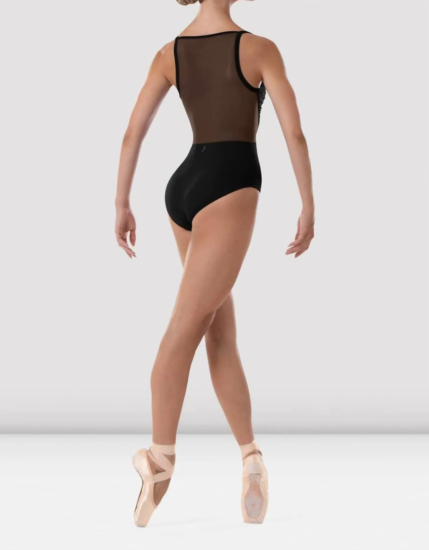 Vivica Mesh Back Leotard Bodysuit In Black