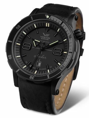 Vostok-Europe ANCHAR All Black Automatic Mens Diving Watch NH35A-510C553 Sports Watch for Men/Women Budget Sports Watch Luxury Sports Watch