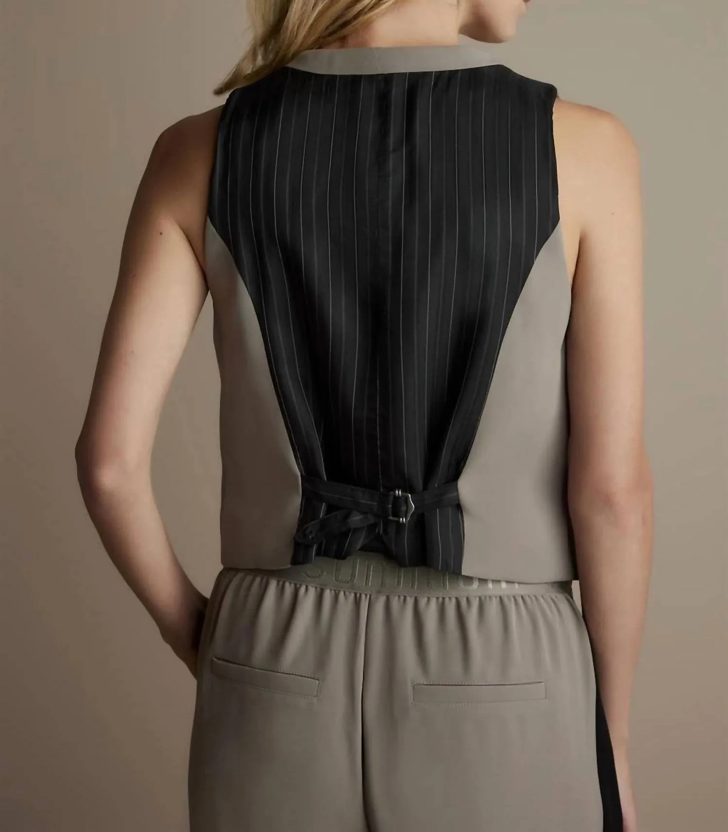 Waistcoat Fluid Vest In Clay