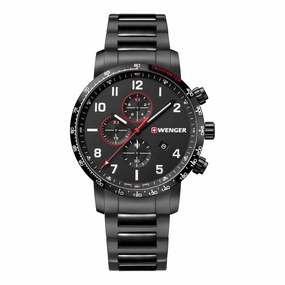 Wenger Attitude Chrono Black Dial Stainless Steel Watch 01.1543.115 