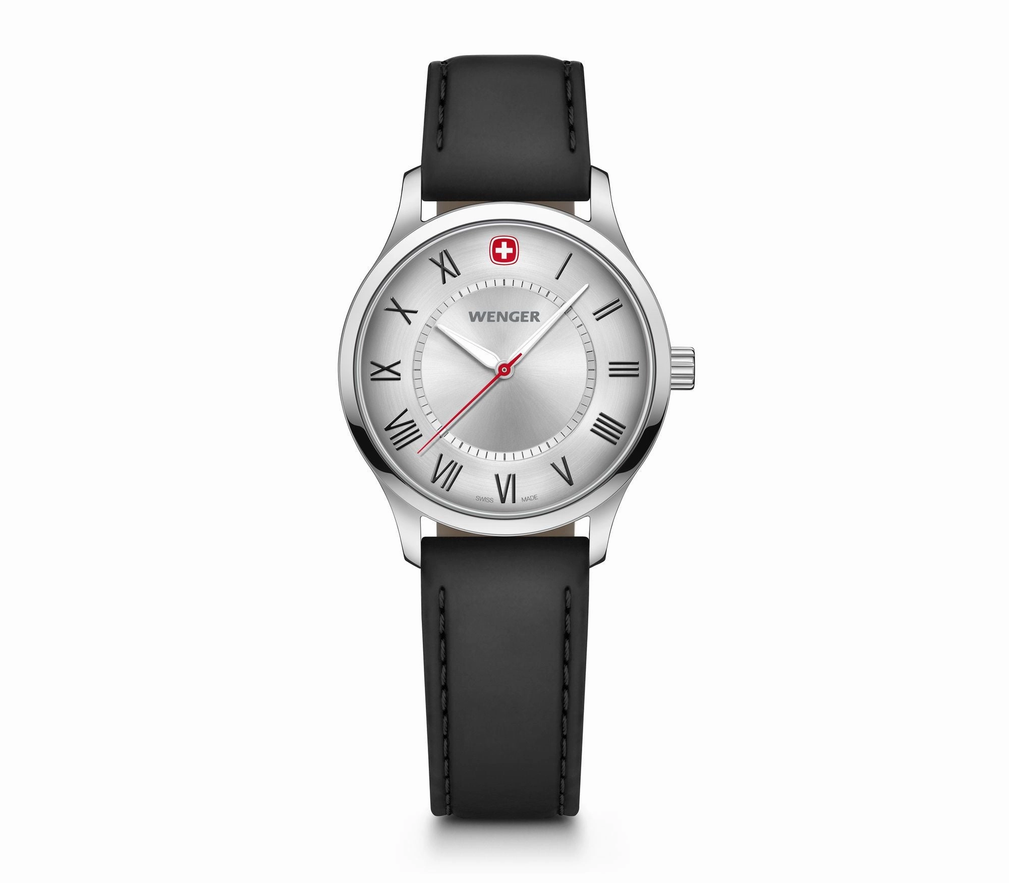 Wenger City Classic Black Leather Watch 01.1421.124 