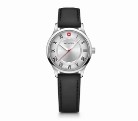 Wenger City Classic Black Leather Watch 01.1421.124 