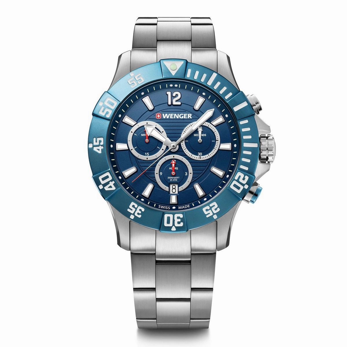 Wenger Seaforce Chrono Blue Dial Stainless Steel Watch 01.0643.119 