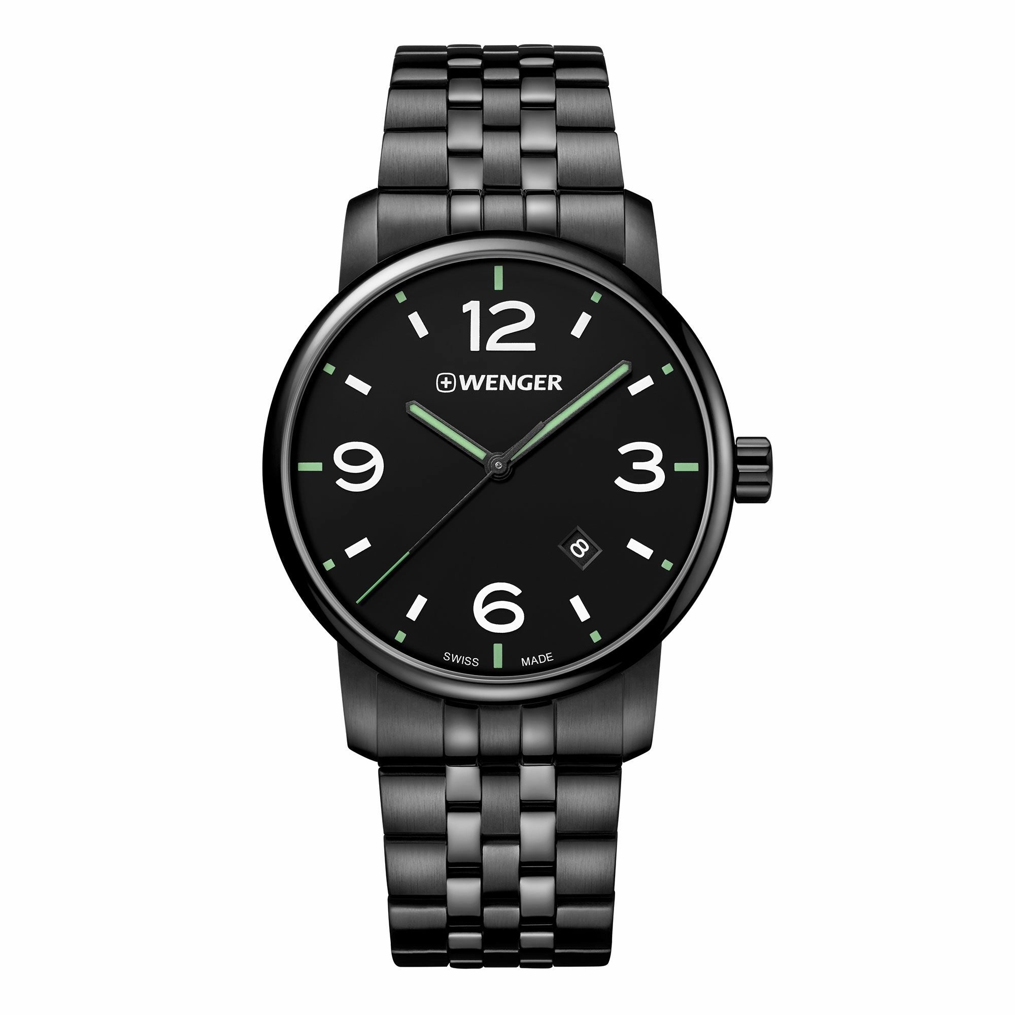 Wenger Urban Metropolitan Black Dial Stainless Steel Watch 01.1741.119 