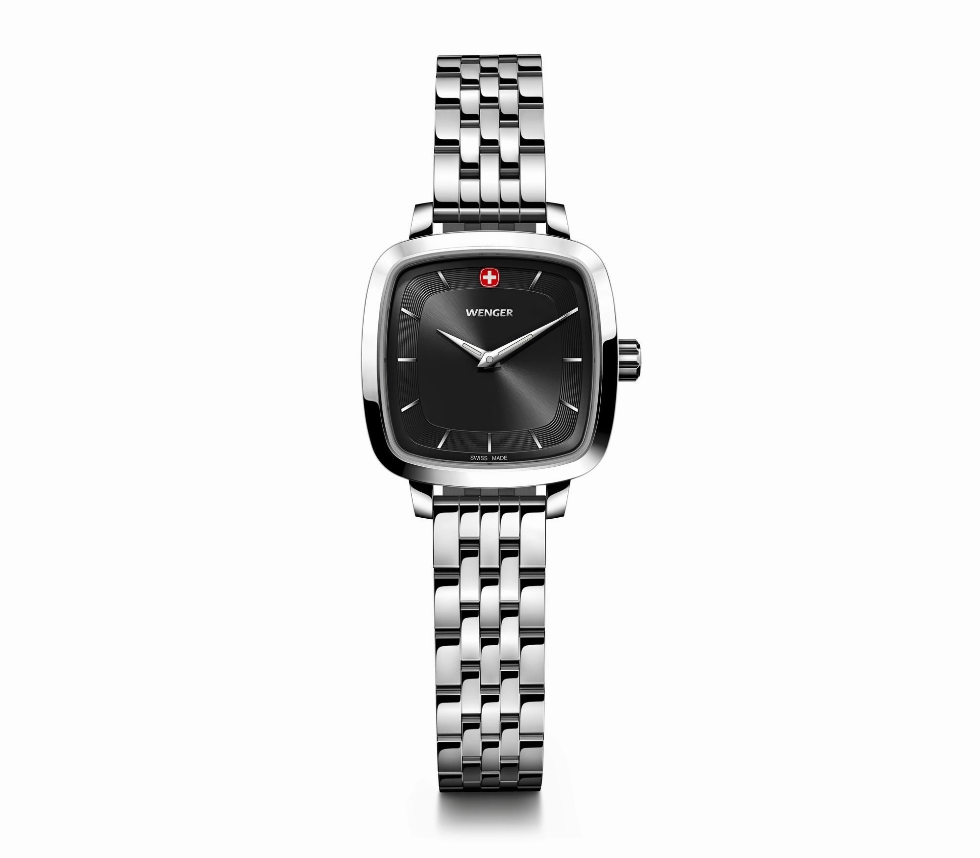 Wenger Vintage Classic 27mm Black Dial Stainless Steel Watch 01.1911.102 