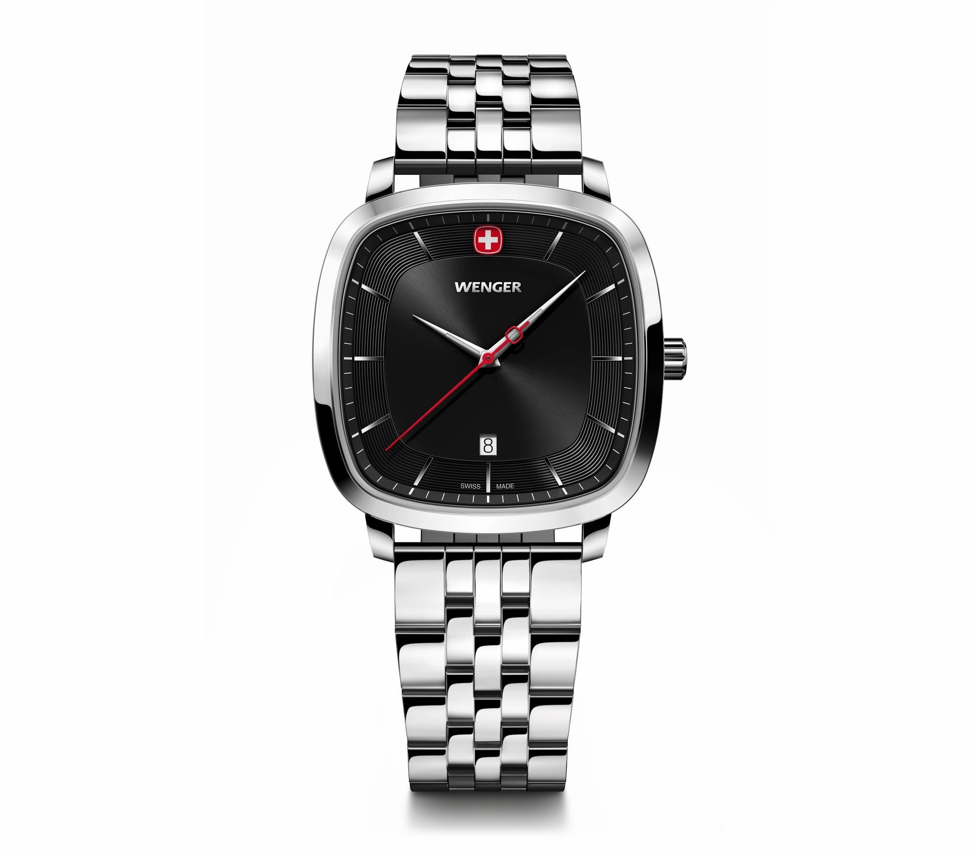 Wenger Vintage Classic 37mm Black Dial Stainless Steel Watch 01.1921.102 