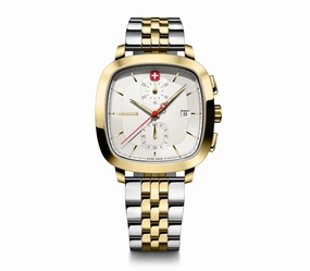 Wenger Vintage Classic Chrono 39.5mm White Dial Stainless Steel Watch 01.1933.107 