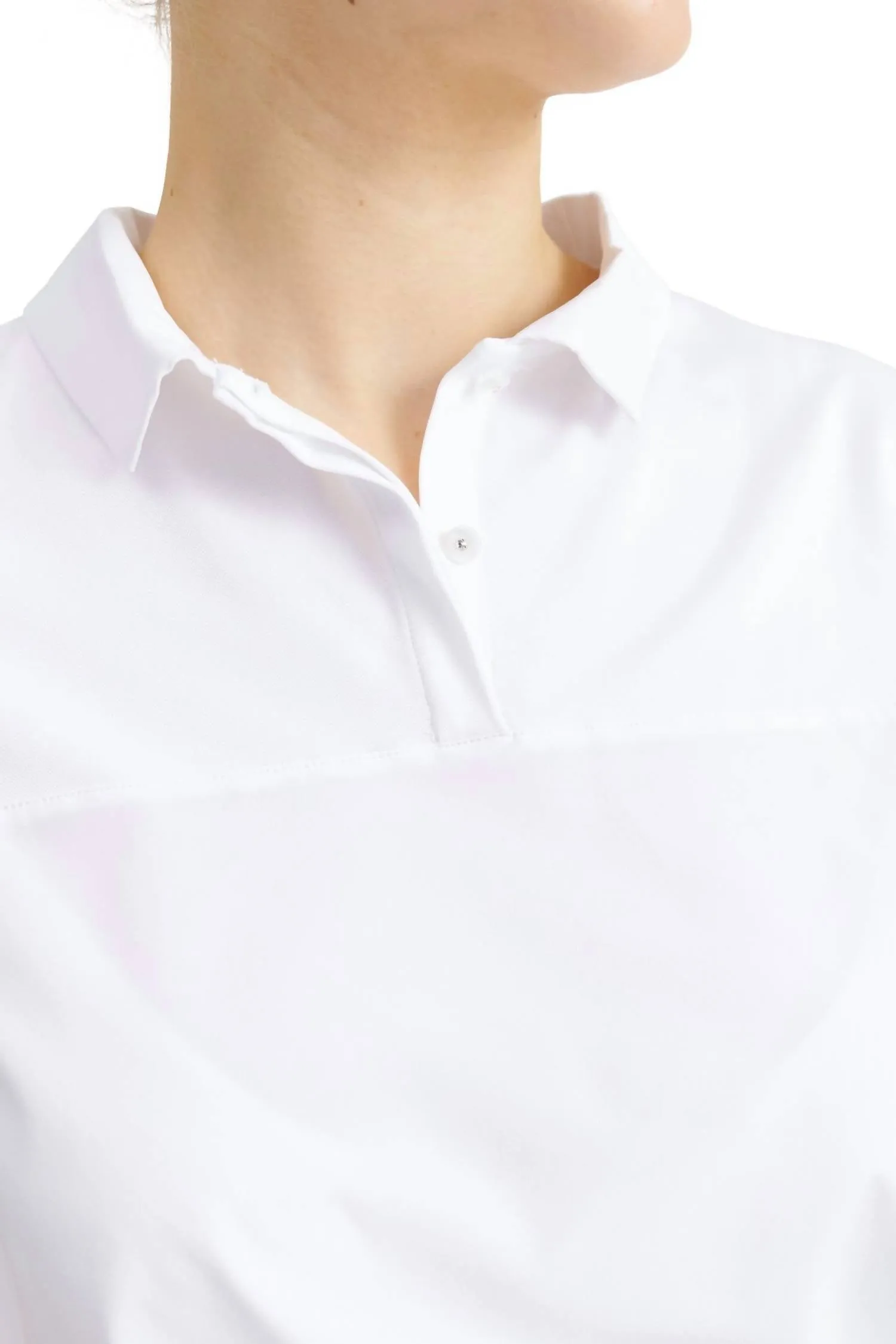 Women Becky Cupsleeve Loosefit Polo In White