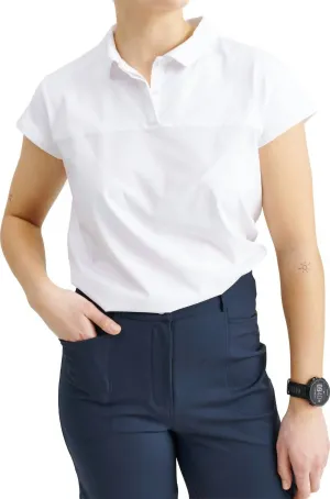Women Becky Cupsleeve Loosefit Polo In White