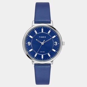 Women Quartz Blue Dial Analog Leather Watch TWEL15818 women watches best women watches affordable women's watches branded women watches