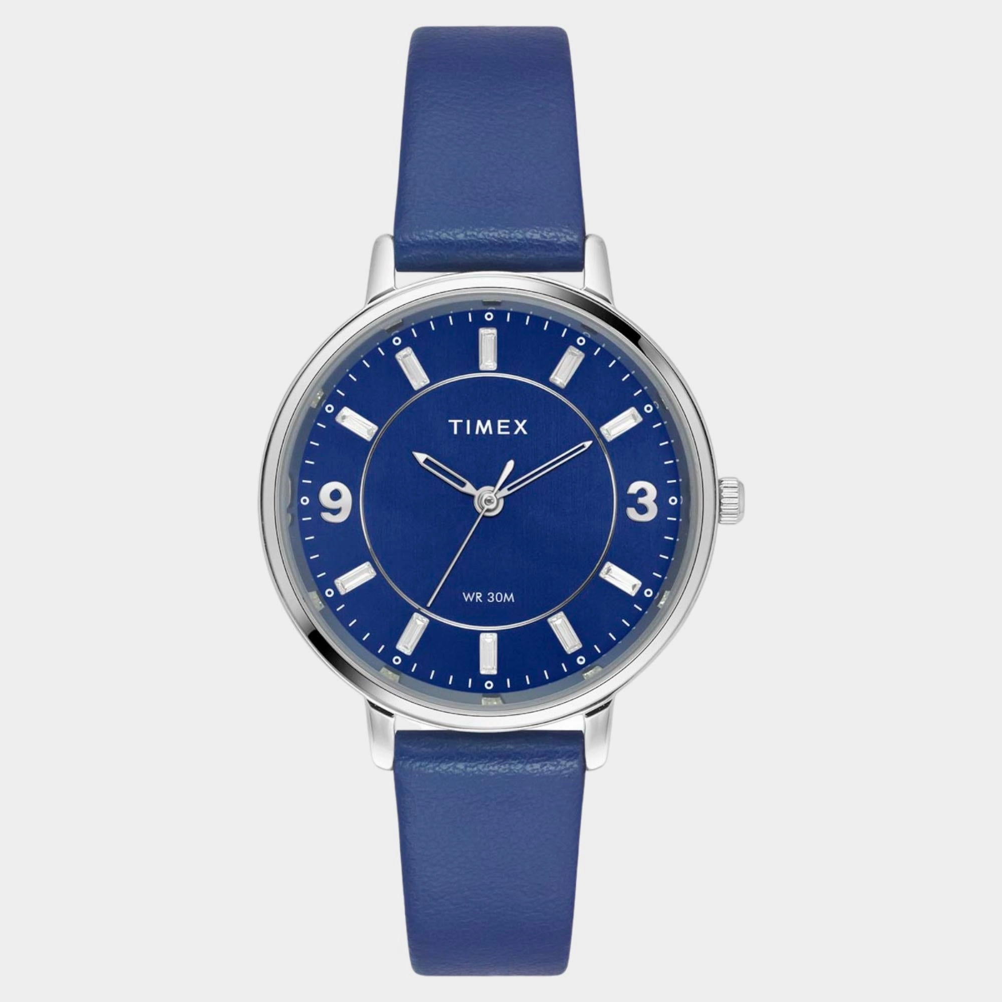 Women Quartz Blue Dial Analog Leather Watch TWEL15818 women watches best women watches affordable women's watches branded women watches
