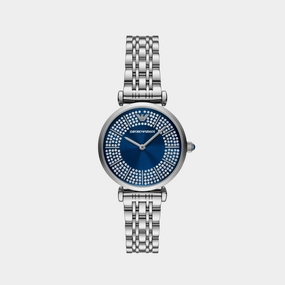 Women Quartz Blue Dial Analog Stainless Steel Watch AR11627 women watches best women watches affordable women's watches branded women watches
