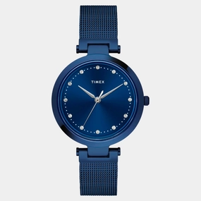Women Quartz Blue Dial Analog Stainless Steel Watch TWEL11827 women watches best women watches affordable women's watches branded women watches