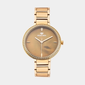 Women Quartz Brown Dial Analog Metal Watch 7507T-M3306 women watches best women watches affordable women's watches branded women watches