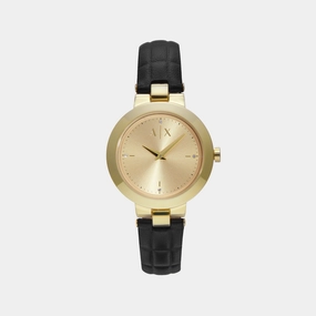 Women Quartz Gold Dial Analog Leather Watch AX5174 women watches best women watches affordable women's watches branded women watches