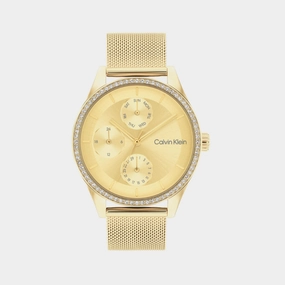 Women Quartz Gold Dial Multi-Function Stainless Steel Watch 25100011 women watches best women watches affordable women's watches branded women watches