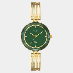Women Quartz Green Dial Analog Brass Watch TWEL16205 women watches best women watches affordable women's watches branded women watches