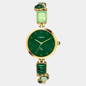 Women Quartz Green Dial Analog Brass Watch TWEL17801 women watches best women watches affordable women's watches branded women watches