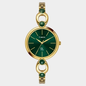 Women Quartz Green Dial Analog Brass Watch TWEL18104 women watches best women watches affordable women's watches branded women watches