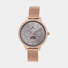 Women Quartz Grey Dial Multi-Function Mesh Watch 9003M-B3315 women watches best women watches affordable women's watches branded women watches
