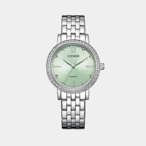 Women Quartz Light Green Dial Analog stainless Steel Watch EL3100-55X women watches best women watches affordable women's watches branded women watches