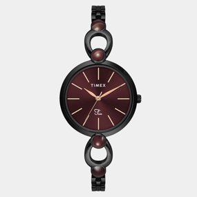 Women Quartz Maroon Dial Analog Brass Watch TWEL18107 women watches best women watches affordable women's watches branded women watches