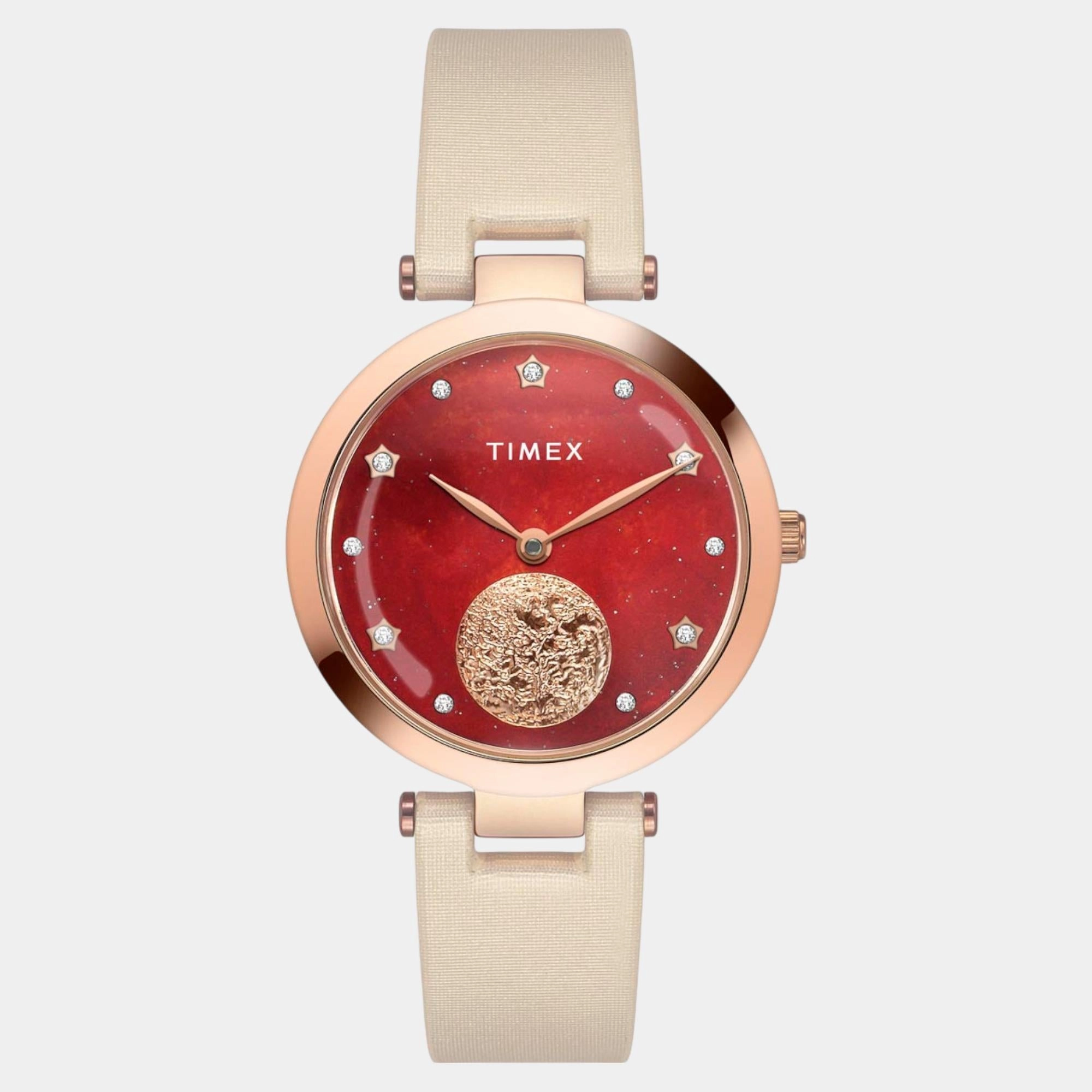 Women Quartz Orange Dial Analog Leather Watch TWEL19201 women watches best women watches affordable women's watches branded women watches