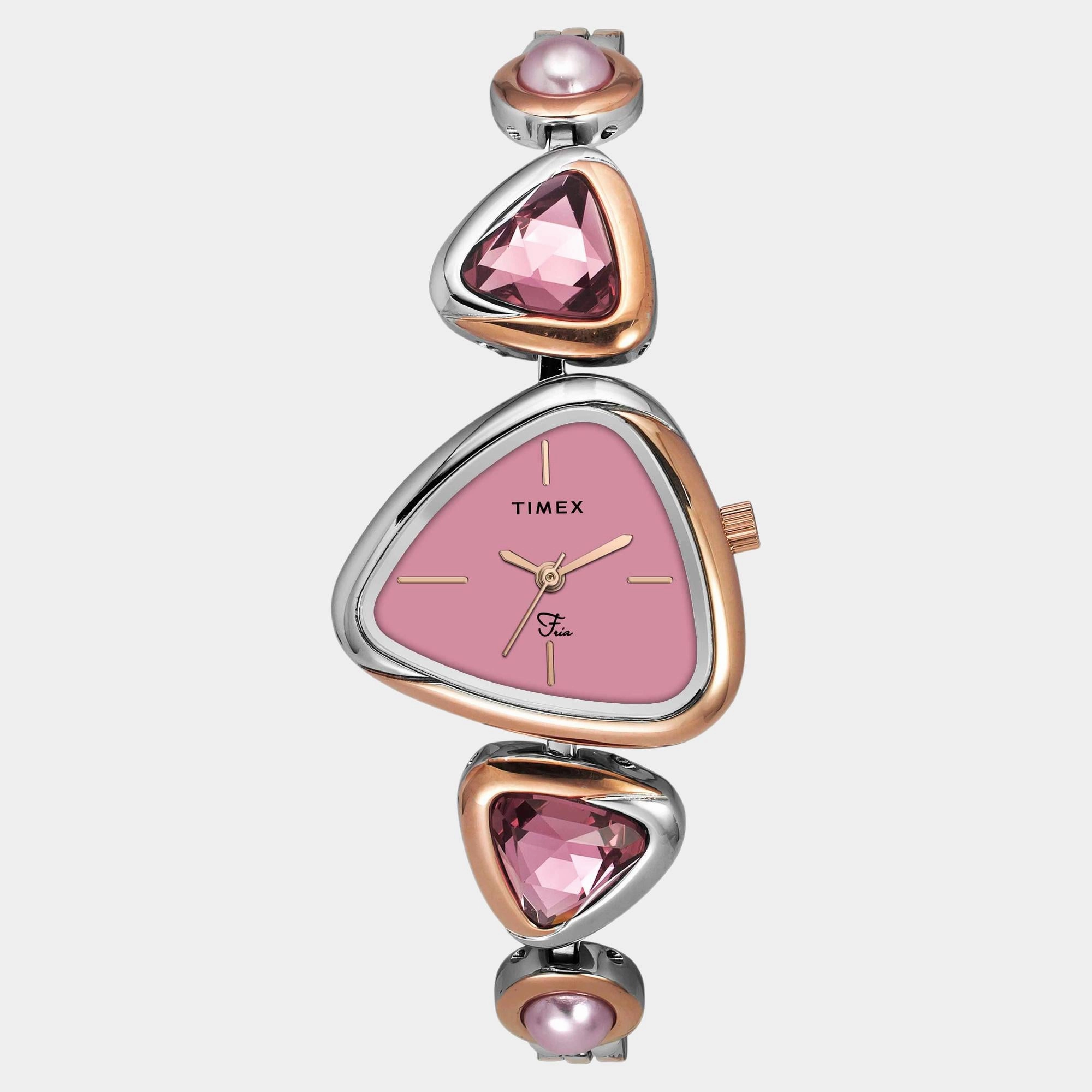 Women Quartz Pink Dial Analog Brass Watch TWEL17700 women watches best women watches affordable women's watches branded women watches