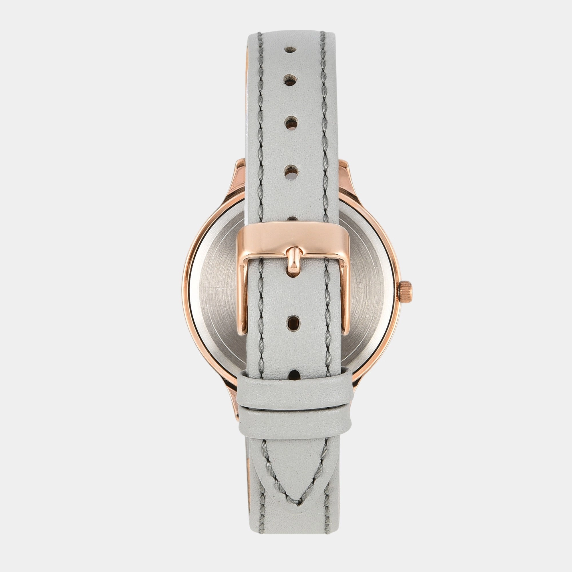 Women Quartz Silver Dial Analog Leather Watch TWTL12104