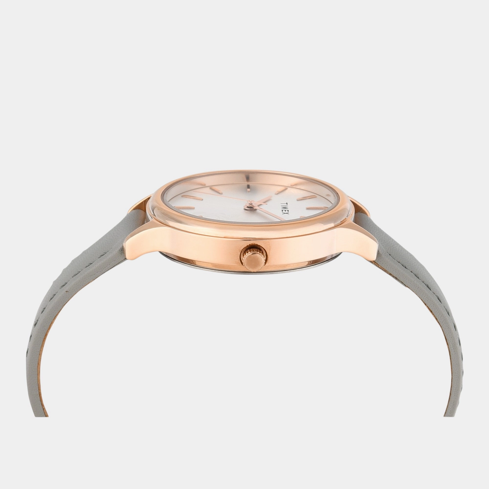 Women Quartz Silver Dial Analog Leather Watch TWTL12104
